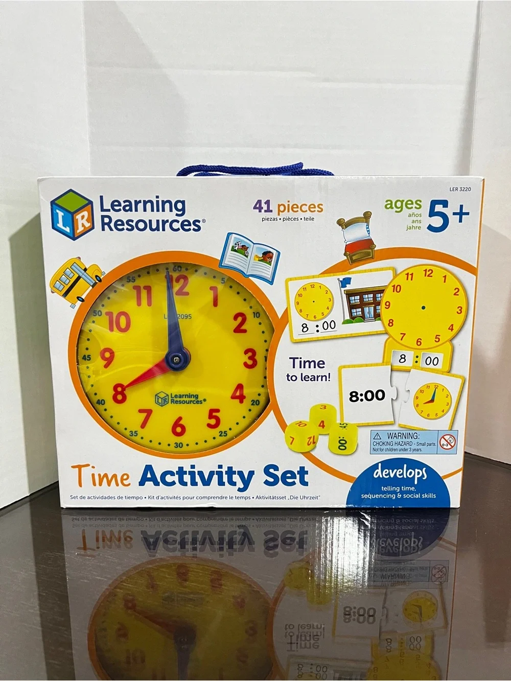 Learning Resources Time Activity Set Time Clock Time Cards About Time Ages 5+